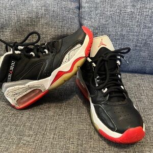 Jordan Silver and Black Sneakers